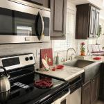 Kitchen in the Sundance at Recreational Resort Cottages and Cabins in Rockwall, Texas
